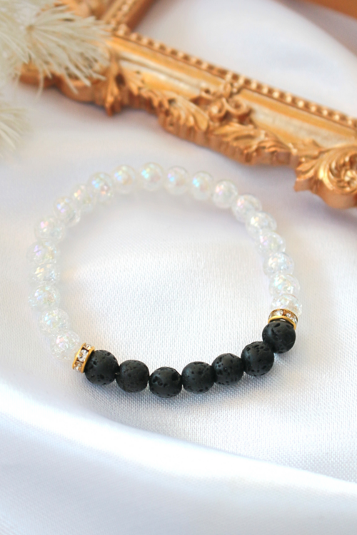 Pulseira Difusora de Aromas – Pulseira Elástica de Pedra de Lava